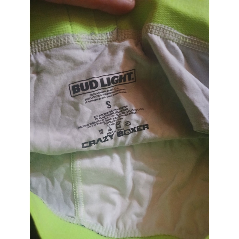 Crazy Boxer Bud Light‎ Lime Boxer In A Can CBBUD0101CAN3 Green Small - Picture 5 of 5